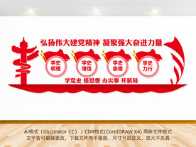 学习百年党史文化墙