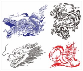 龙矢量图素材