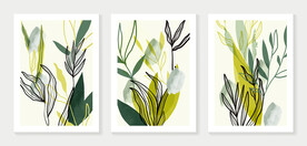 植物叶子装饰画