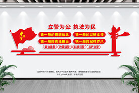 四个铁一般公安文化墙