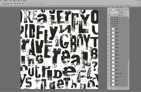 抽象斑驳涂鸦时尚英文字