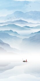 高端意境山水玄关