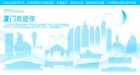 厦门地标建筑剪影