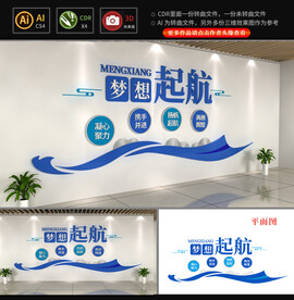 创意企业励志标语文化墙