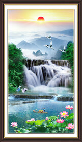 竖幅山水画