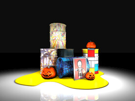 万圣节油桶美陈