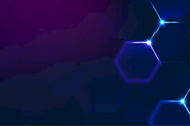 深蓝色六边形背景