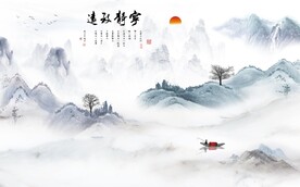 新中式电视背景墙图片