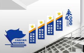 派出所警营楼梯文化墙展板