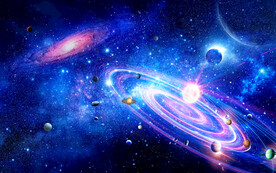 漩涡星系星空背景