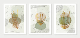 抽象叶子装饰画