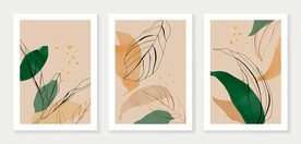 抽象叶子装饰画