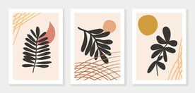 抽象叶子装饰画