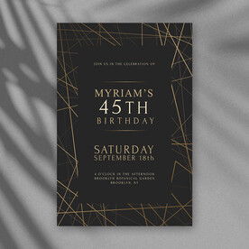 黑金生日迎宾牌