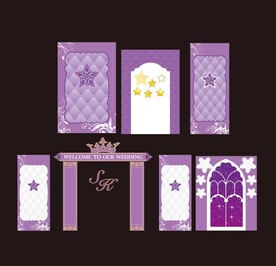 粉紫色欧式婚礼  