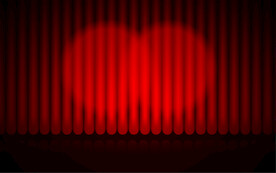 红色舞台帷幕