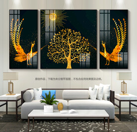 抽象客厅装饰画玄关挂画三联画