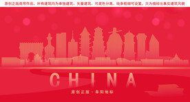 阜阳地标建筑剪影