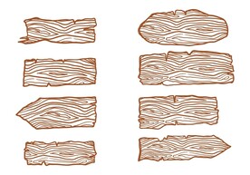 矢量木纹指示牌