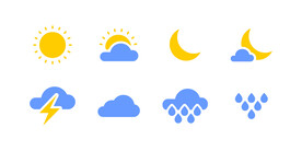 手机电脑天气相关图标icon