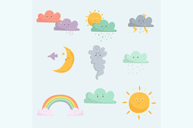 手机电脑天气相关图标