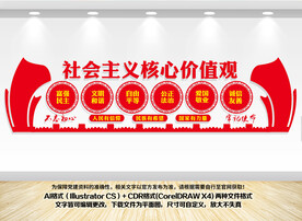 核心价值观党建文化墙