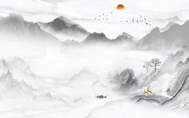 现代简约背景墙图片