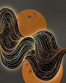 餐厅装饰画客厅装饰画抽象线条画