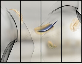 高清分层彩白彩推拉门写真图