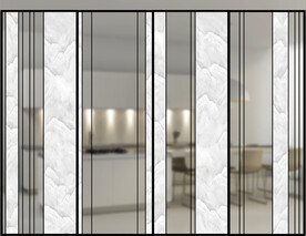 高清分层彩白彩屏风写真图