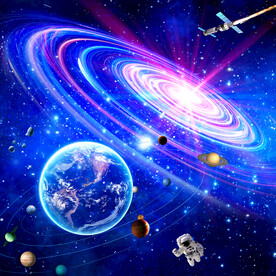 漩涡星系星空