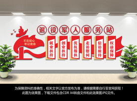 退役军人服务站文化墙