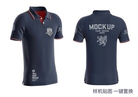 短袖 polo 衫样机