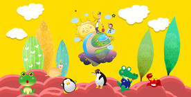 幼儿园背景墙画