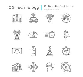5G技术相关图标