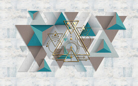 现代几何背景墙