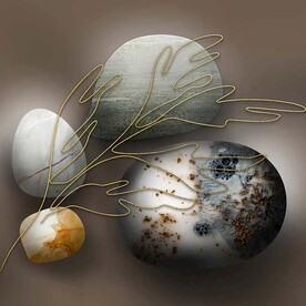 石来运转装饰画树叶装饰画