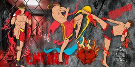 复古拳击格斗健身房背景墙