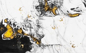 大理石爵士白抽象金色水墨背景墙