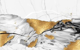 大理石爵士白抽象金色水墨背景墙