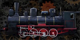 工业风蒸汽老火车餐饮酒吧背景墙