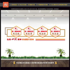 四铁精神文化墙