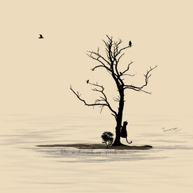 简约装饰画小清新抽象画