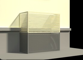 空调外机保护架效果图