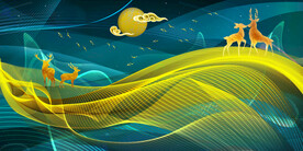 晶瓷画 抽象画 线条