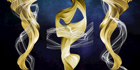 晶瓷画 抽象画 飘带