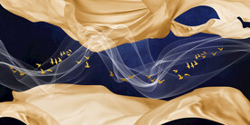 晶瓷画 抽象画 飘带