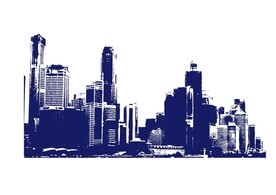 手绘建筑矢量图