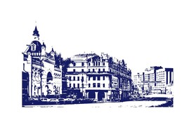 手绘建筑矢量图