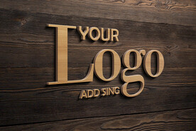 木质纹理logo样机